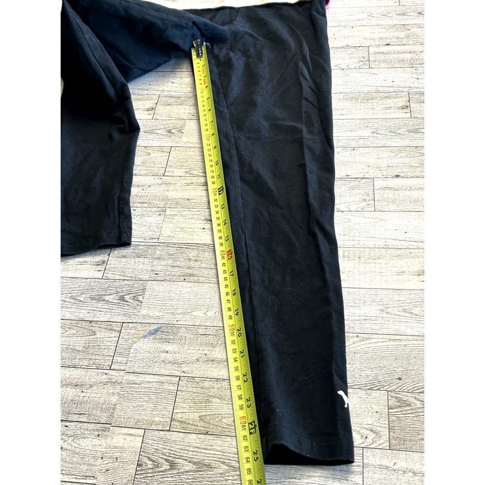 Vintage Y2K PINK VICTORIA'S SECRET‎ Foldover Yoga Leggings Black Spell Out SMALL - Picture 6 of 7